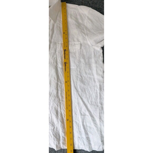 Apollo King New York Shirt Men's 100% Linen Button Up Short Sleeve Sz 2XL White - Picture 5 of 6